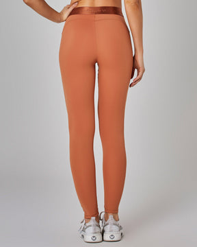 Legging Fusô Cós Transpassado Core Marrom Conhaque Vestem