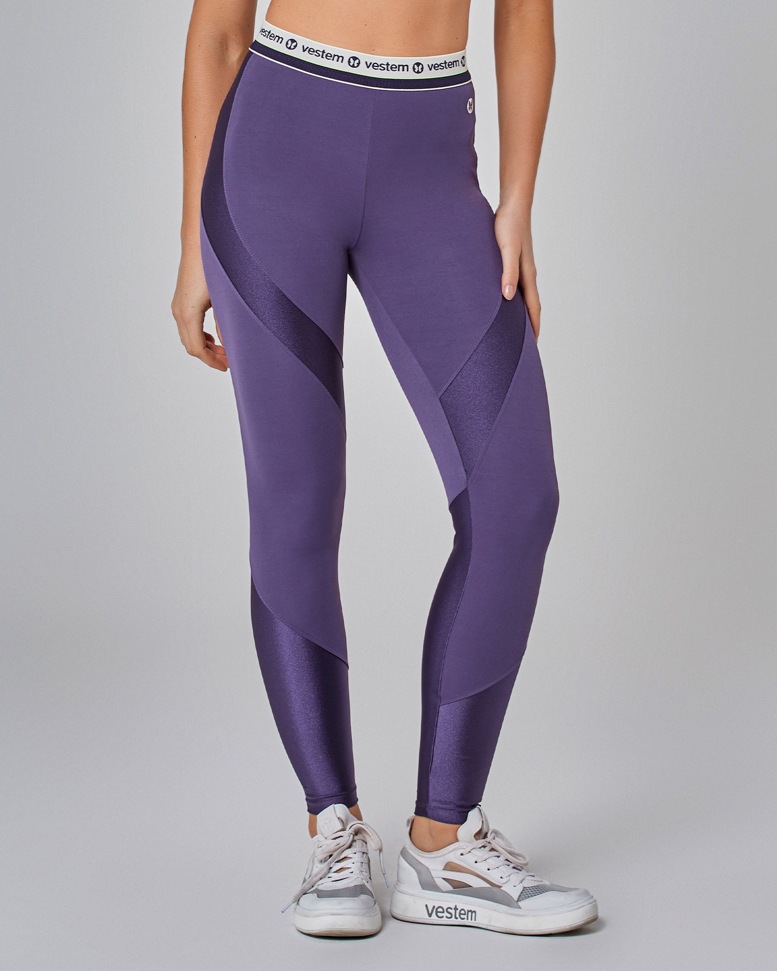 Legging Fusô Cós Elástico Bounce Roxo Vestem