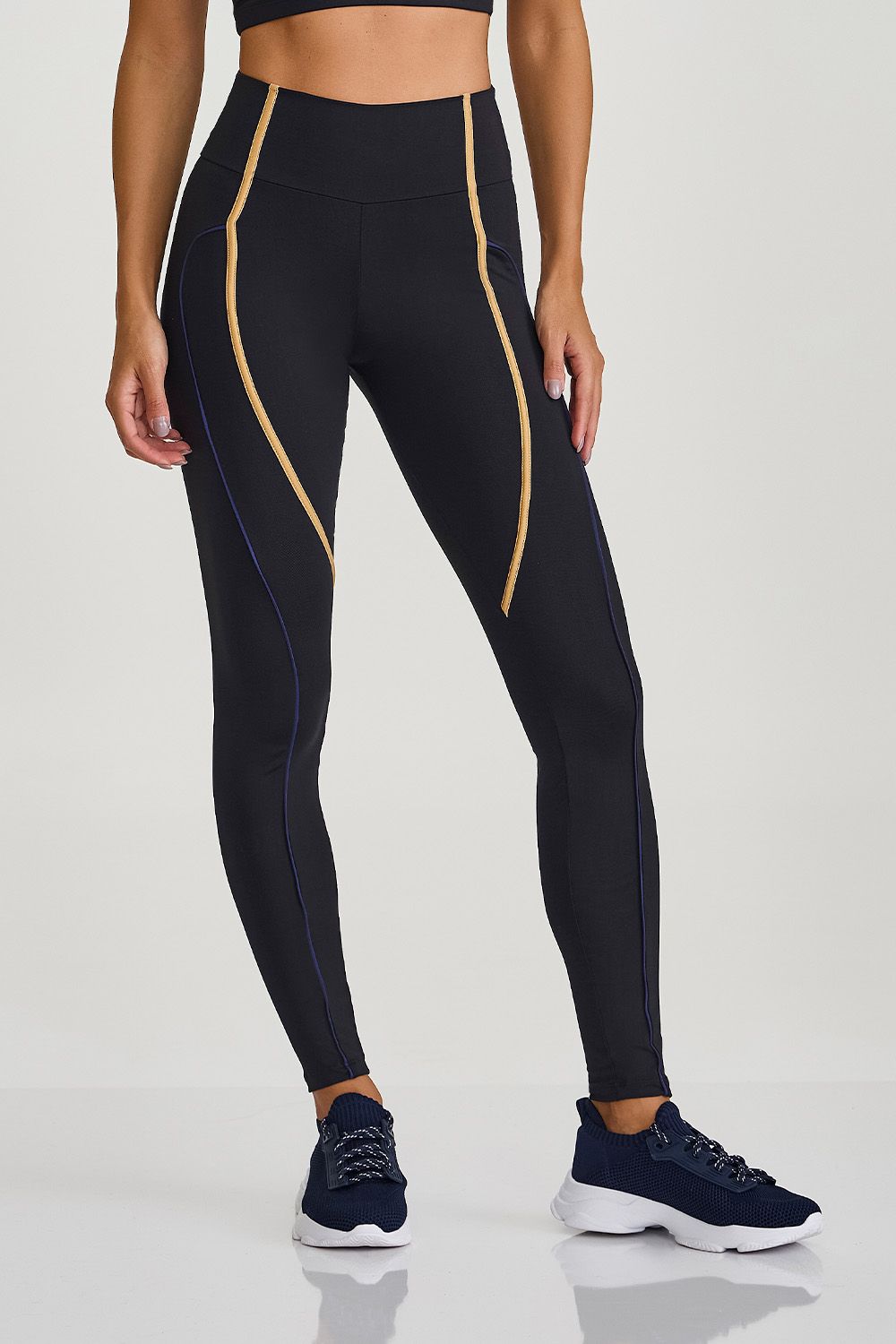 Legging Maxxi Com Detalhe Preto Caju Brasil