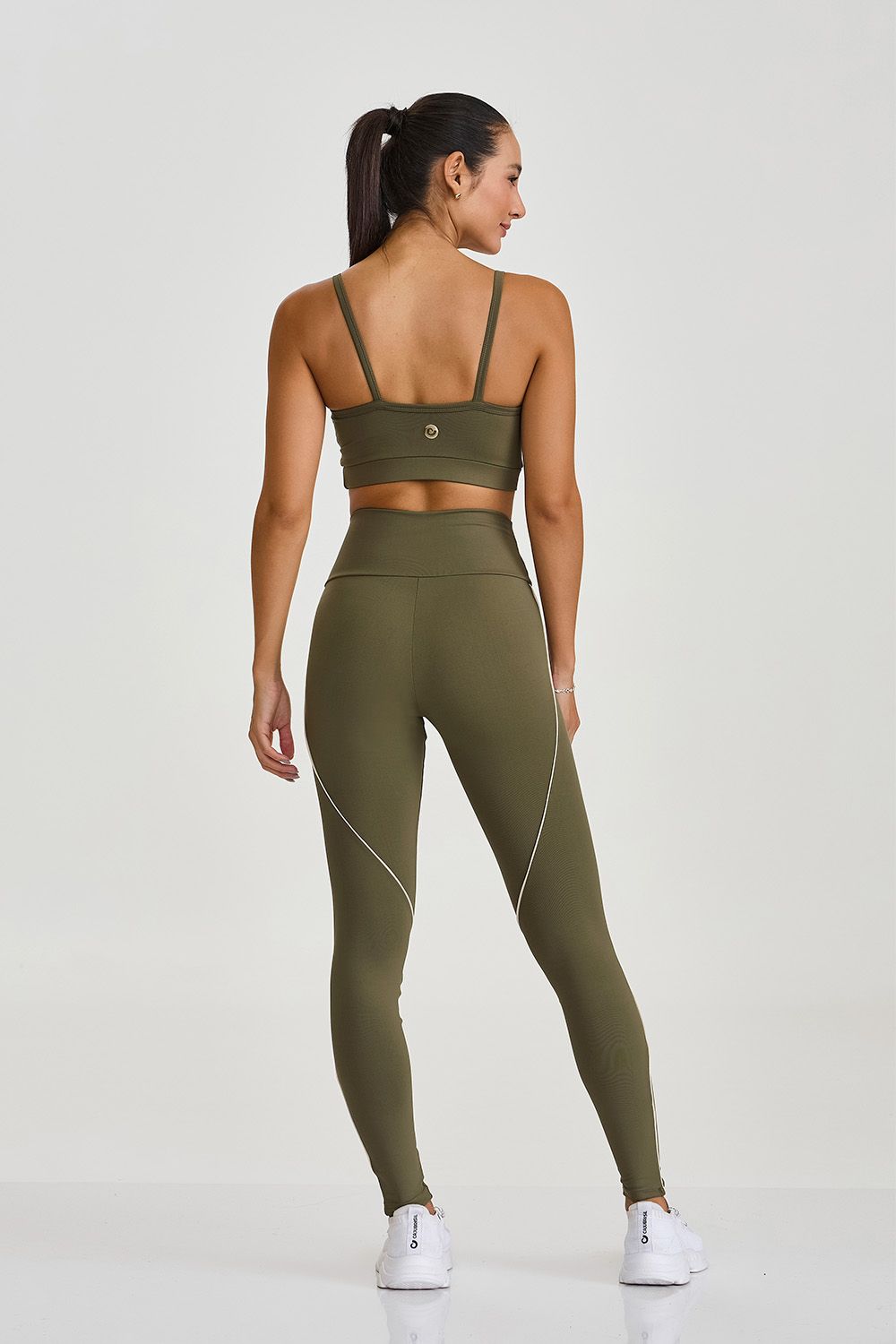 Legging Nz Com Detalhes de Brilho Verde Caju Brasil