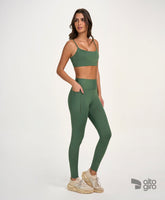 Legging Eterna Com Bolso Verde Eden Alto Giro