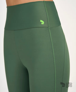 Legging Zig Com Recortes Verde Eden Alto Giro