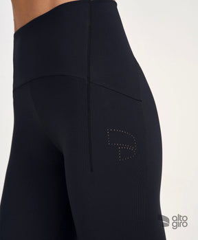 Legging Laser Bolso E Refletivos Preto Alto Giro
