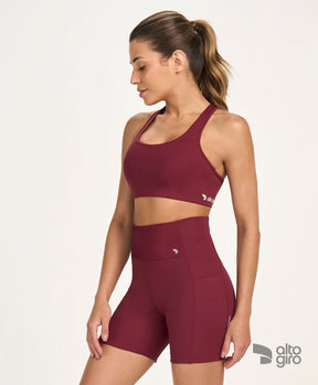Top Costas Nadador Essential Vermelho Tinto Alto Giro