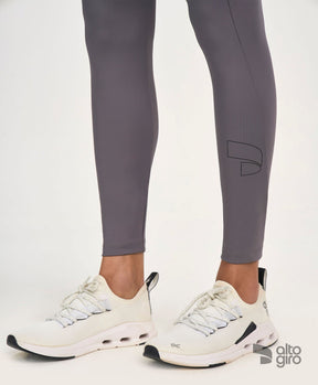 Legging Recortes Cinza Alto Giro