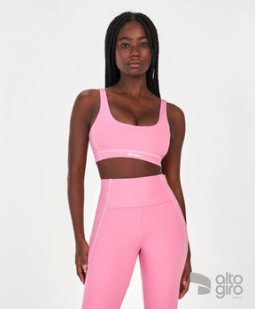 Top Regata Com Termo Refletivo Rosa Alto Giro
