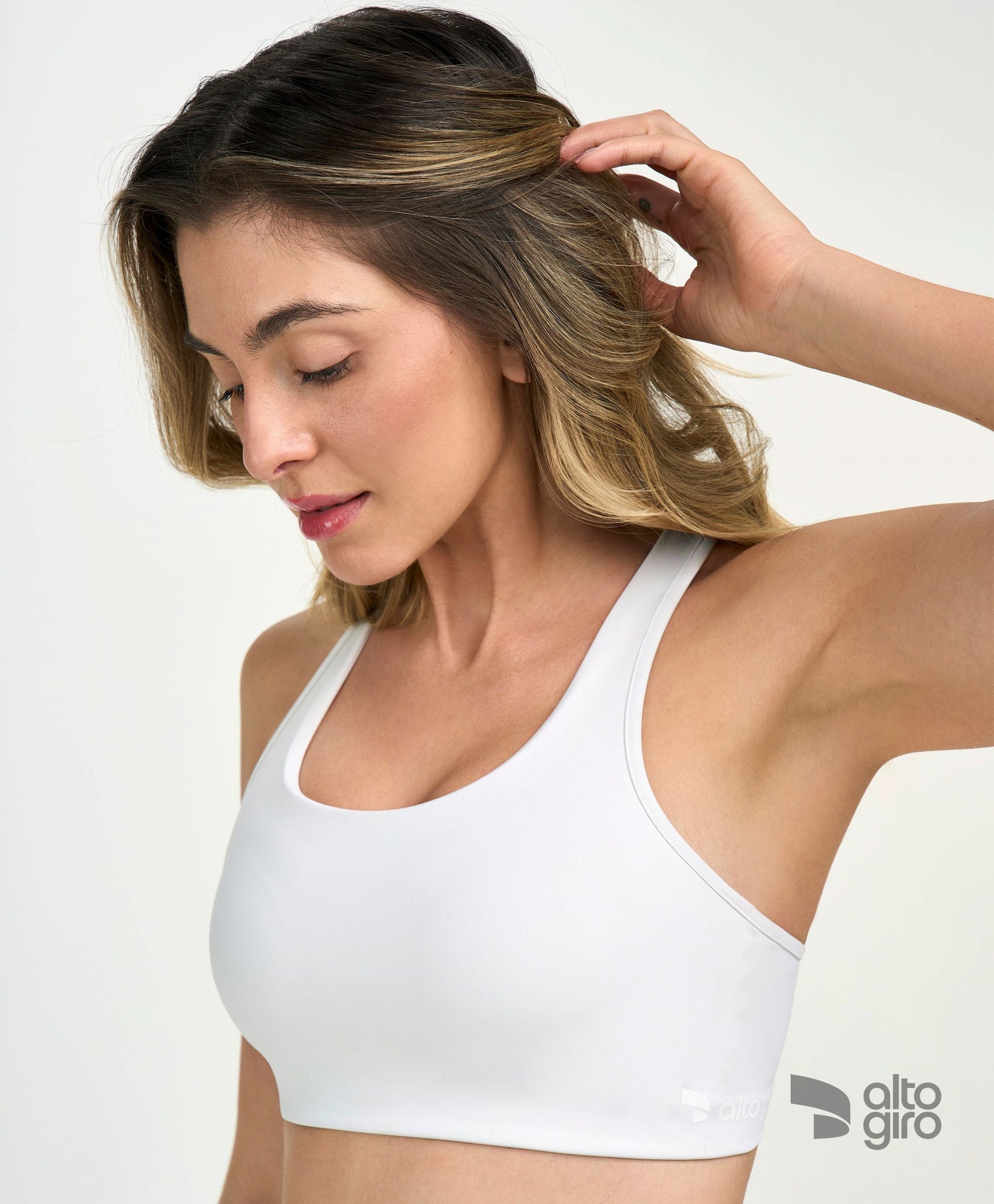Top Costas Nadador Essential Off White Alto Giro