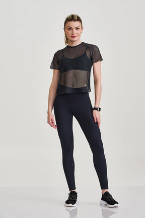 Blusa De Tela Costas Transpassadas Preto Caju Brasil
