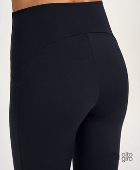 Legging Laser Bolso E Refletivos Preto Alto Giro