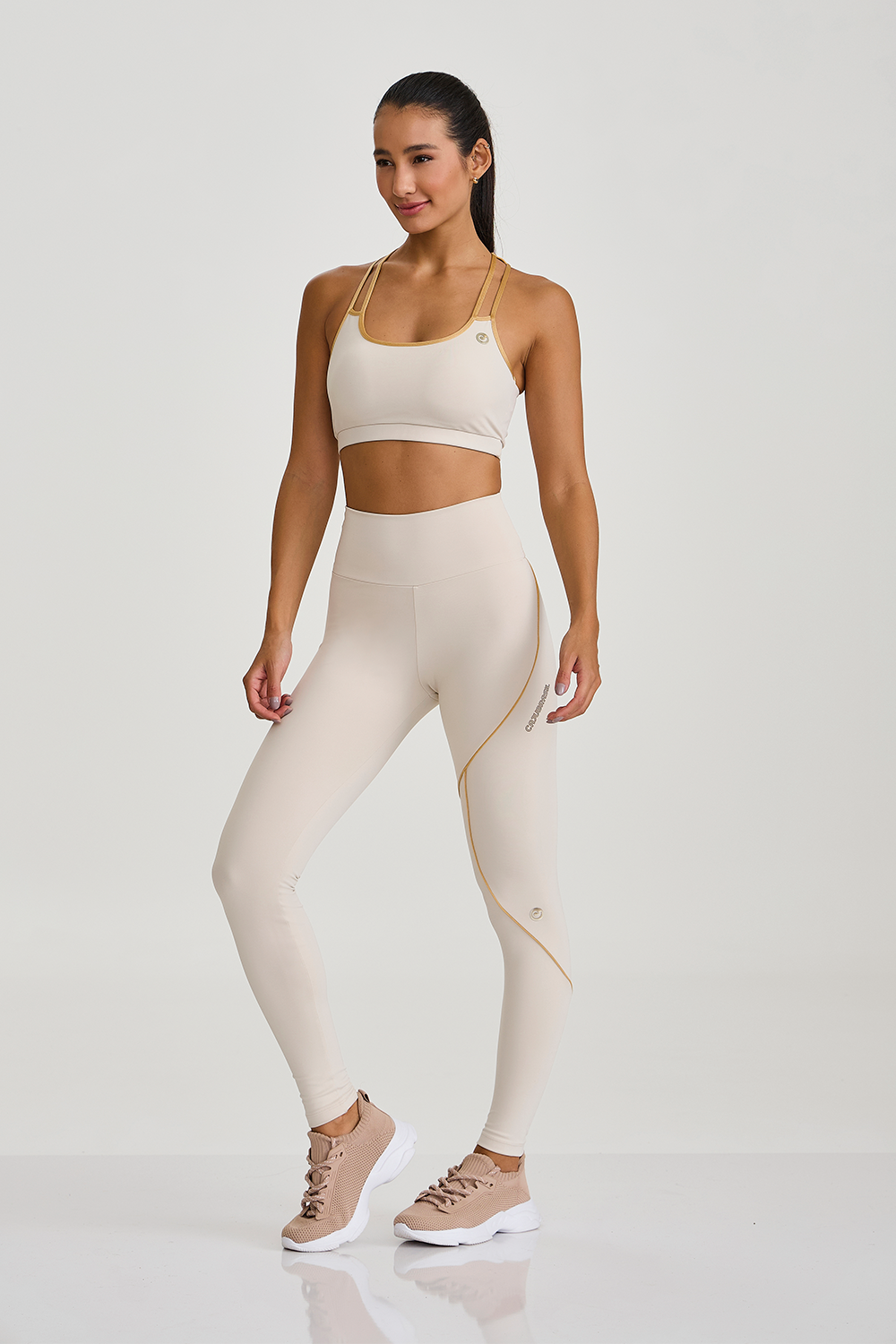 Top Hyper Alças Duplas E Costas Nadador Off White Caju Brasil