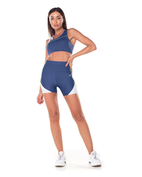 Shorts Com Friso Astra Azul Jeans Vestem