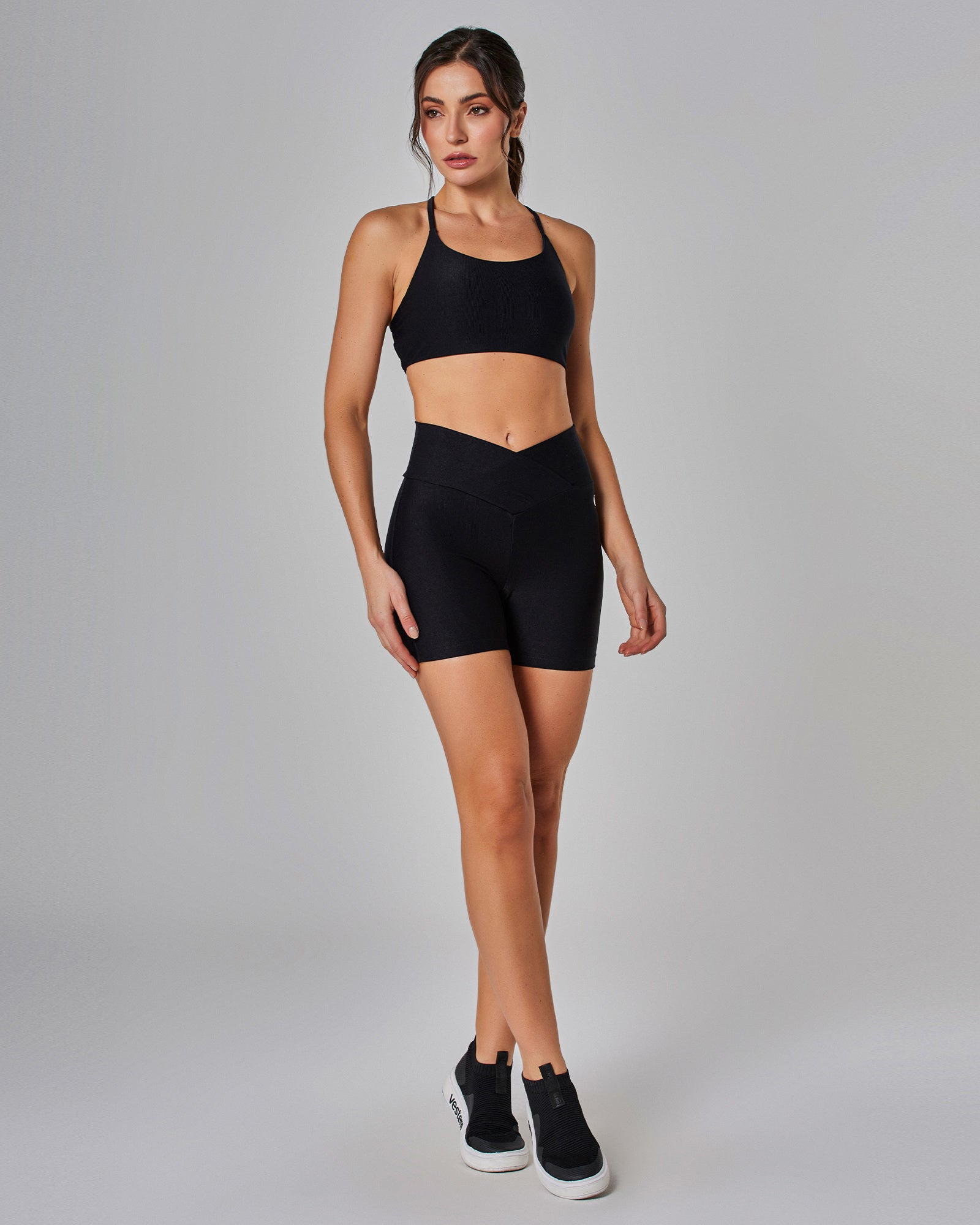 Shorts Chapa Barriga Tulip Preto Vestem