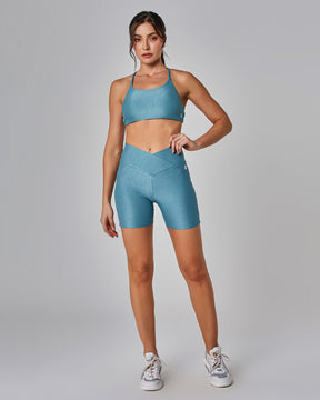 Shorts Chapa Barriga Tulip Azul Vestem