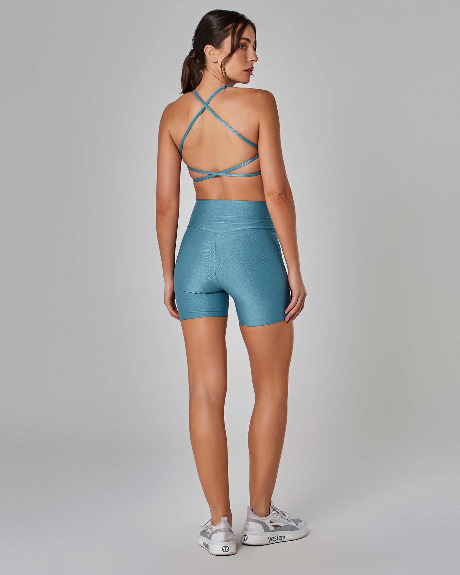 Shorts Chapa Barriga Tulip Azul Vestem