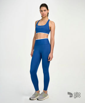 Legging Sport Way Of Life Com Bolso Azul Vintage Alto Giro