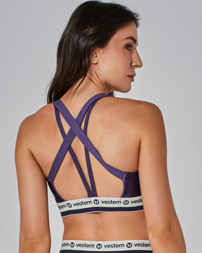 Top Média Sustentação Bounce Roxo Vestem