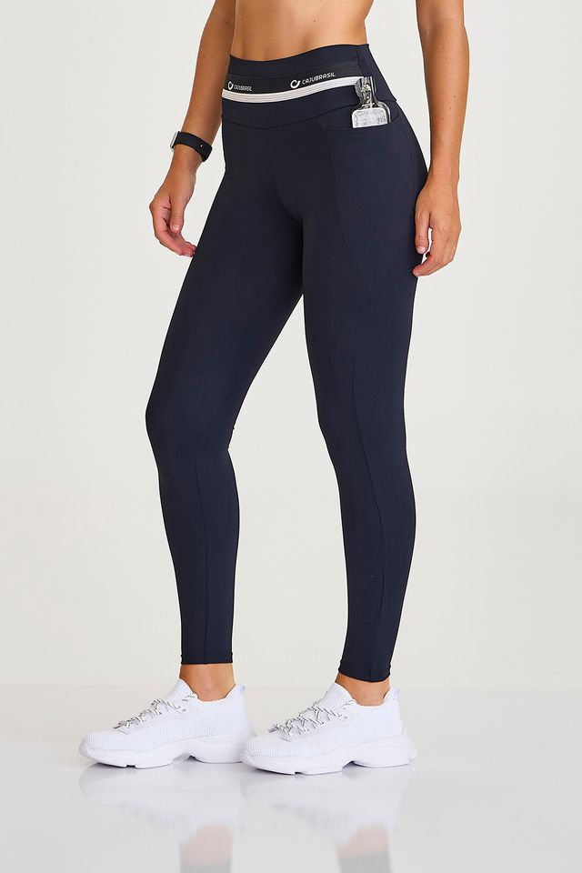 Legging Pro Com Elástico No Cos e Bolso Preto Caju Brasil