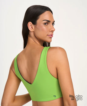 Top Regata e Decote V 4 em 1 Verde Eden Alto Giro