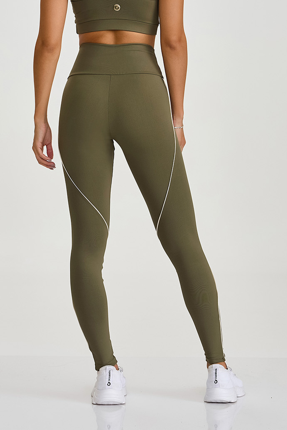 Legging Nz Com Detalhes de Brilho Verde Caju Brasil
