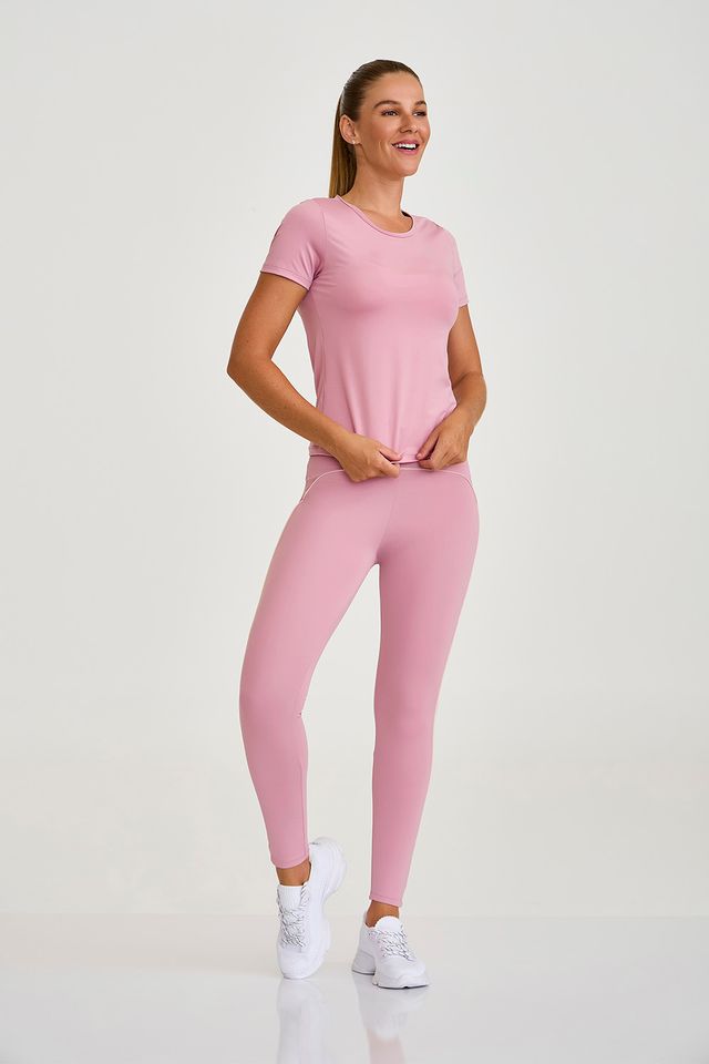 Blusa Blocksun Dry Etiqueta Costas Rosa Quartzo Caju Brasil