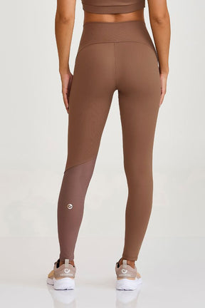 Legging Com Tule Marrom Castanho Caju Brasil