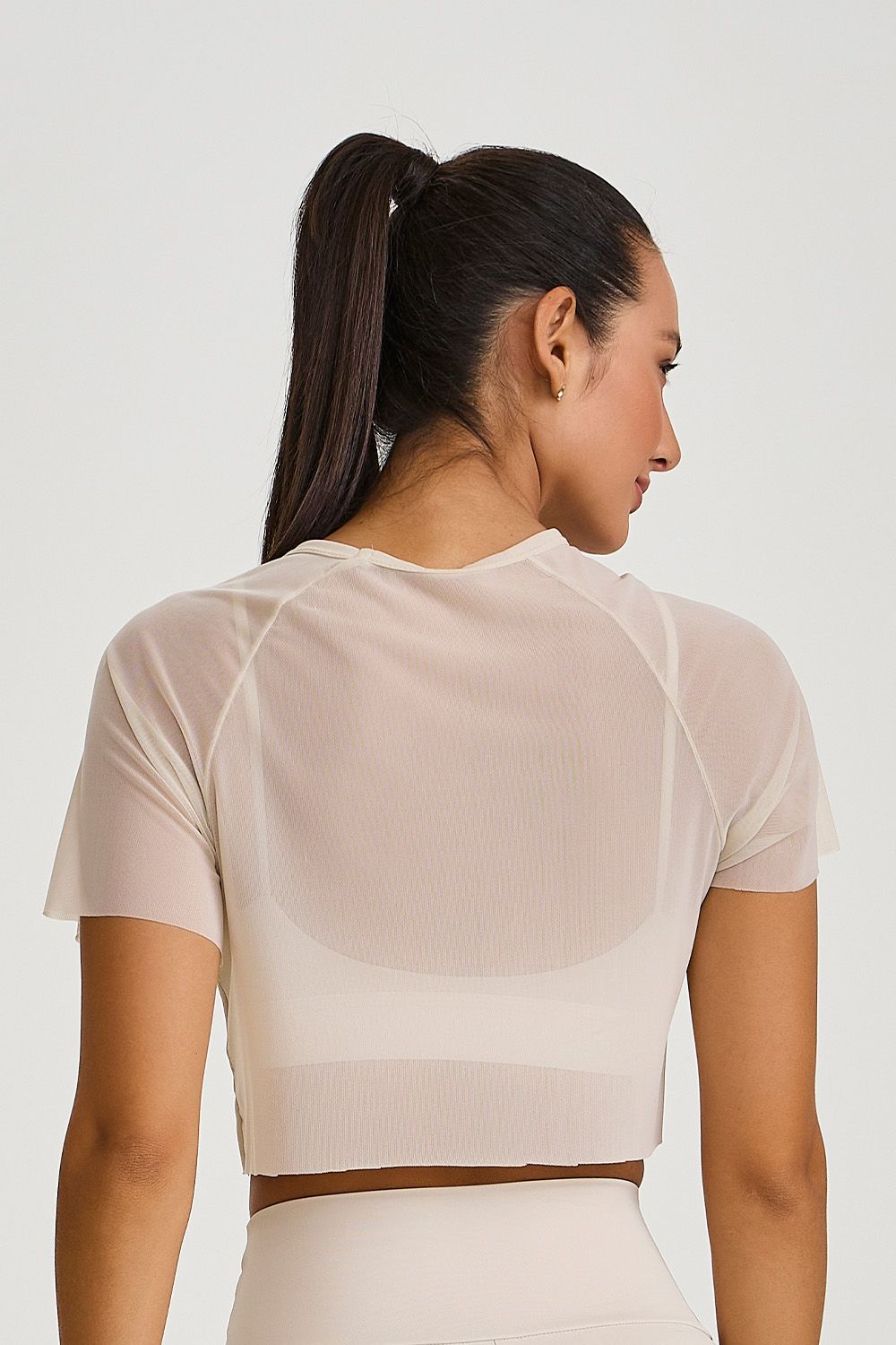 Cropped De Tule Off White Caju Brasil