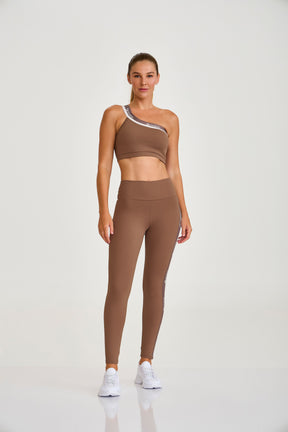 Legging Com Elastico Personalizado Marrom Caju Brasil