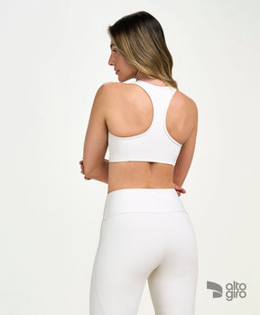Top Costas Nadador Essential Off White Alto Giro