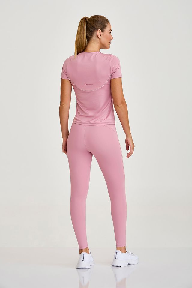 Blusa Blocksun Dry Etiqueta Costas Rosa Quartzo Caju Brasil