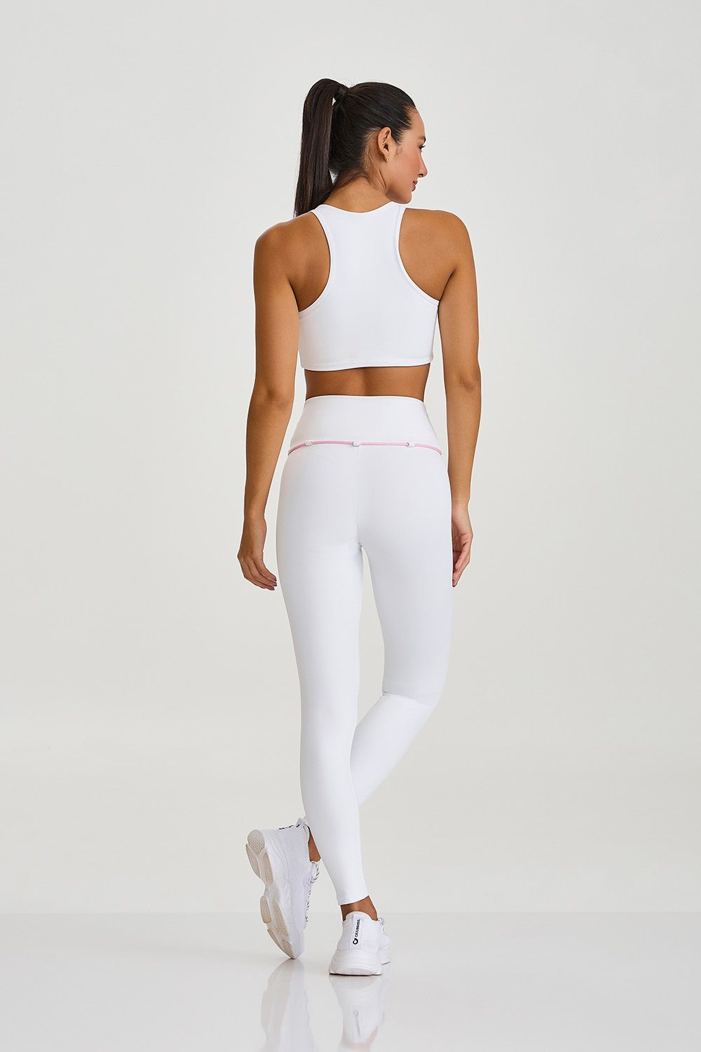 Legging Com Cadarço Branco Caju Brasil