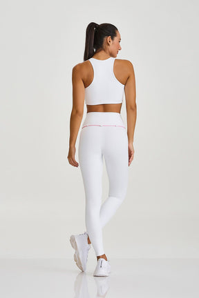 Legging Com Cadarço Branco Caju Brasil