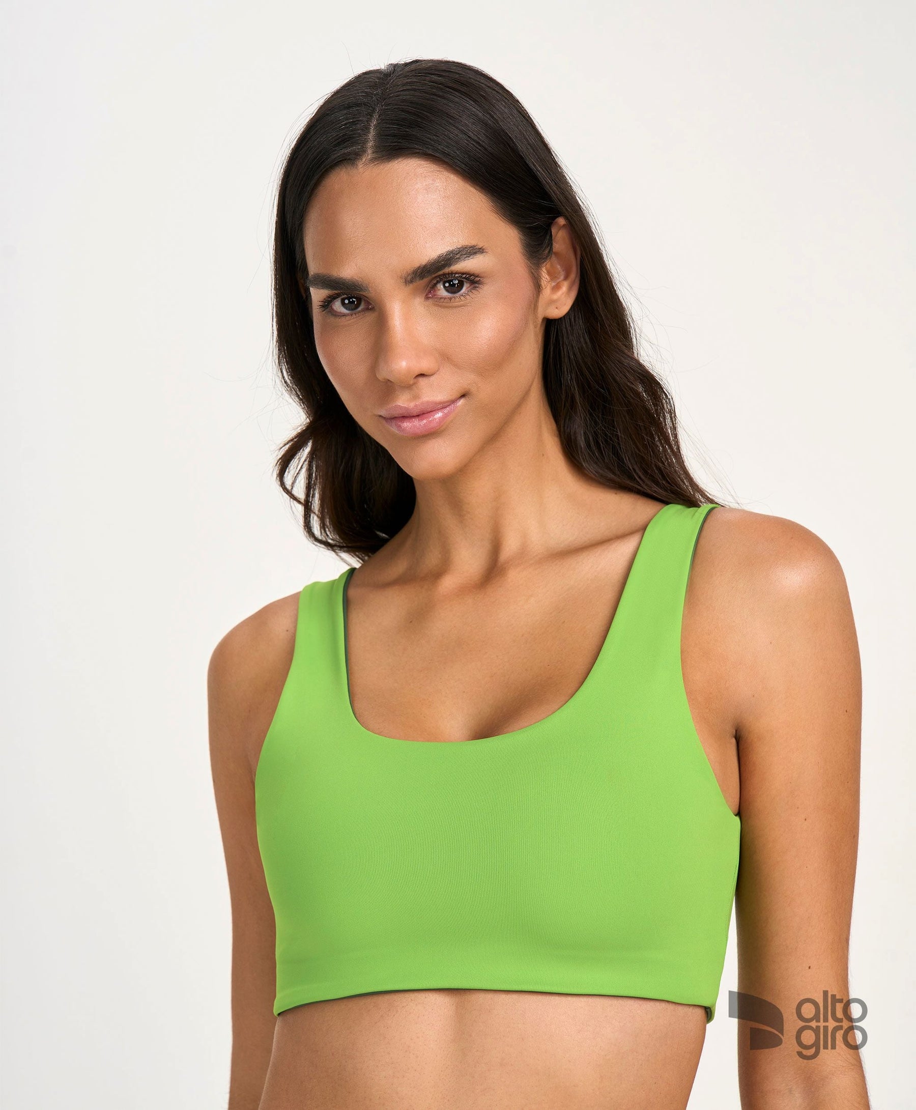 Top Regata e Decote V 4 em 1 Verde Eden Alto Giro