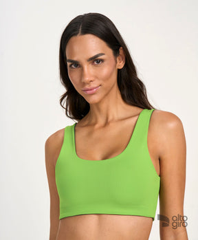 Top Regata e Decote V 4 em 1 Verde Eden Alto Giro