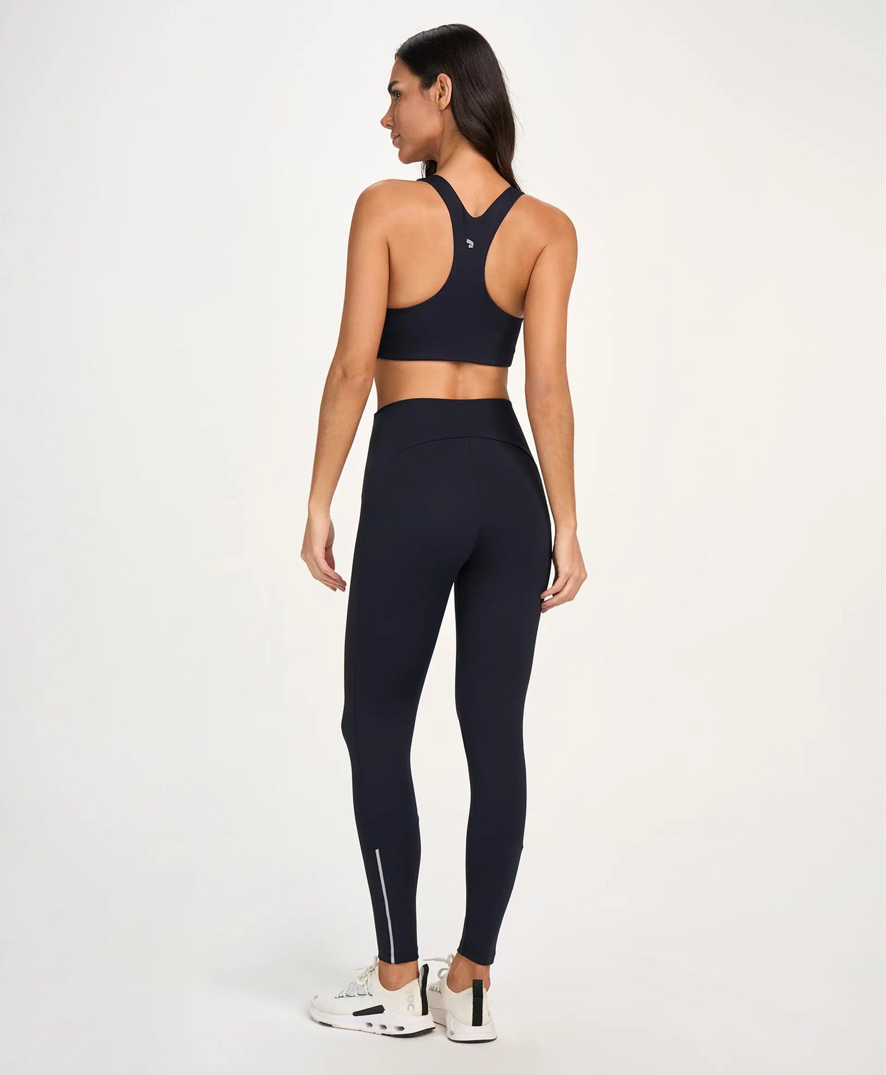 Legging Laser Bolso E Refletivos Preto Alto Giro