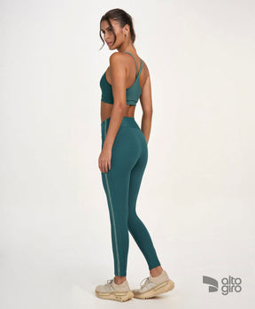 Legging Elástico Personalizado Verde Harmonia Alto Giro