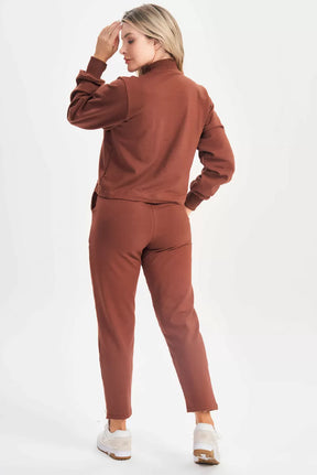 Conjunto Blusa e Calça Core Marrom Lets Gym