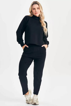 Conjunto Blusa e Calça Core Preto Lets Gym