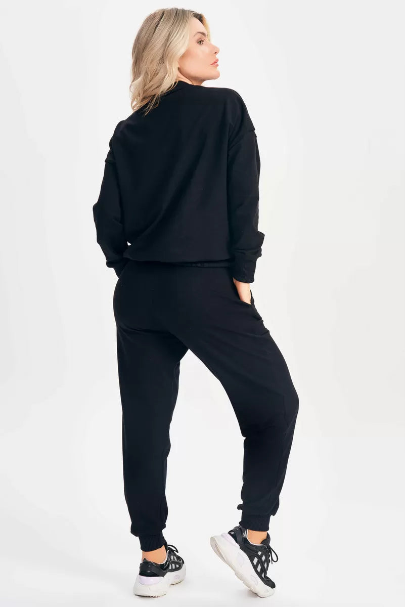 Conjunto Blusa e Calça Jogger Relax Preto Lets Gym