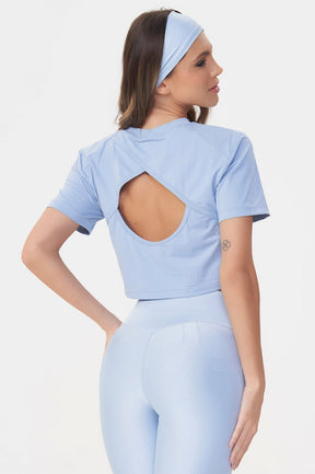 Cropped Lets Basic Azul Lets Gym