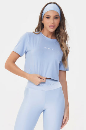Cropped Lets Basic Azul Lets Gym