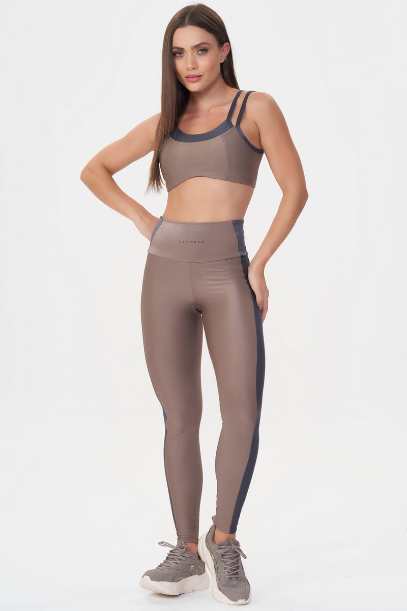 Legging Equilibrium Castanho Lets Gym