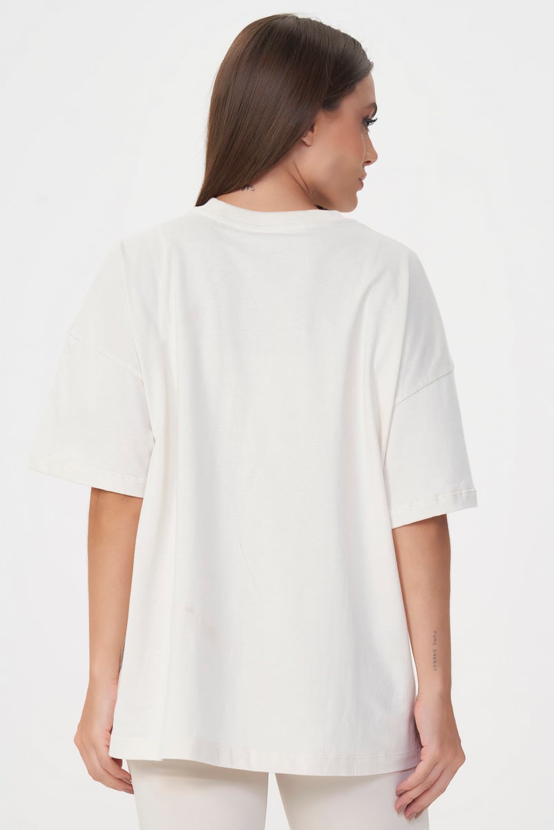 Camiseta Oversized Power Off White Lets Gym