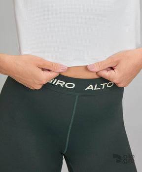 Legging Sport Verde Escuro Alto Giro