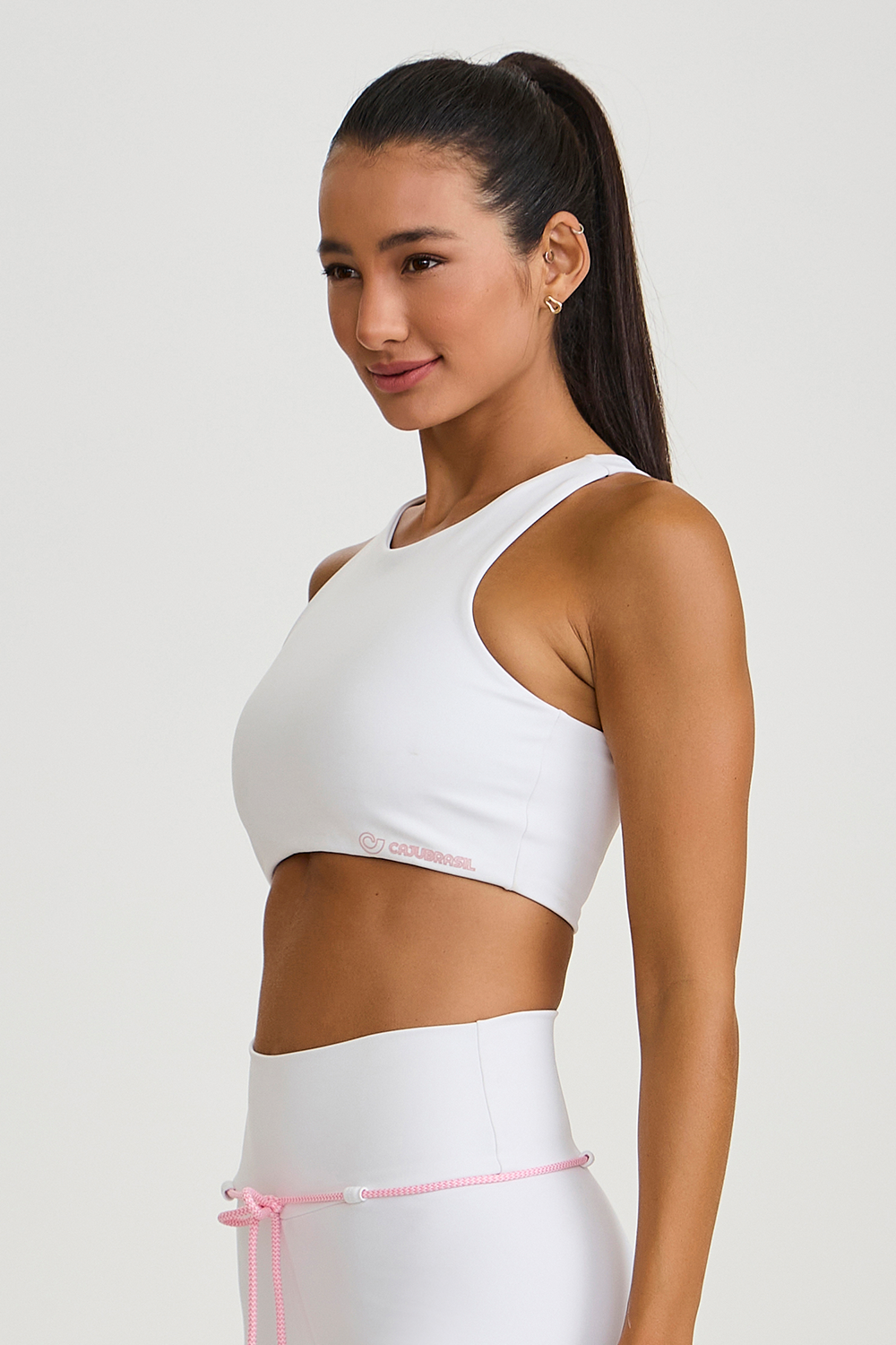 Top Com Silk Branco Caju Brasil