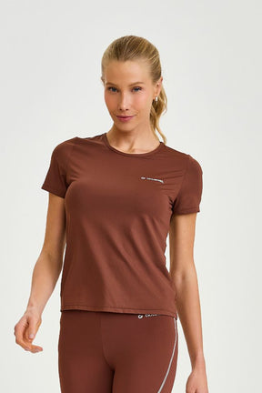 Blusa Nt Dry Com Abertura Marrom Caju Brasil