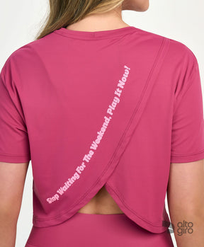 T-shirt Tulipa Tn AG Rosa Escuro Alto Giro