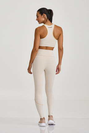 Legging Hyper Com Silk Off White Caju Brasil