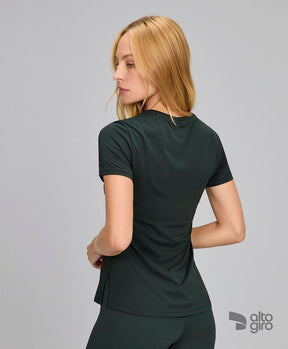 T-shirt Eterna Gola Redonda Verde Escuro Alto Giro