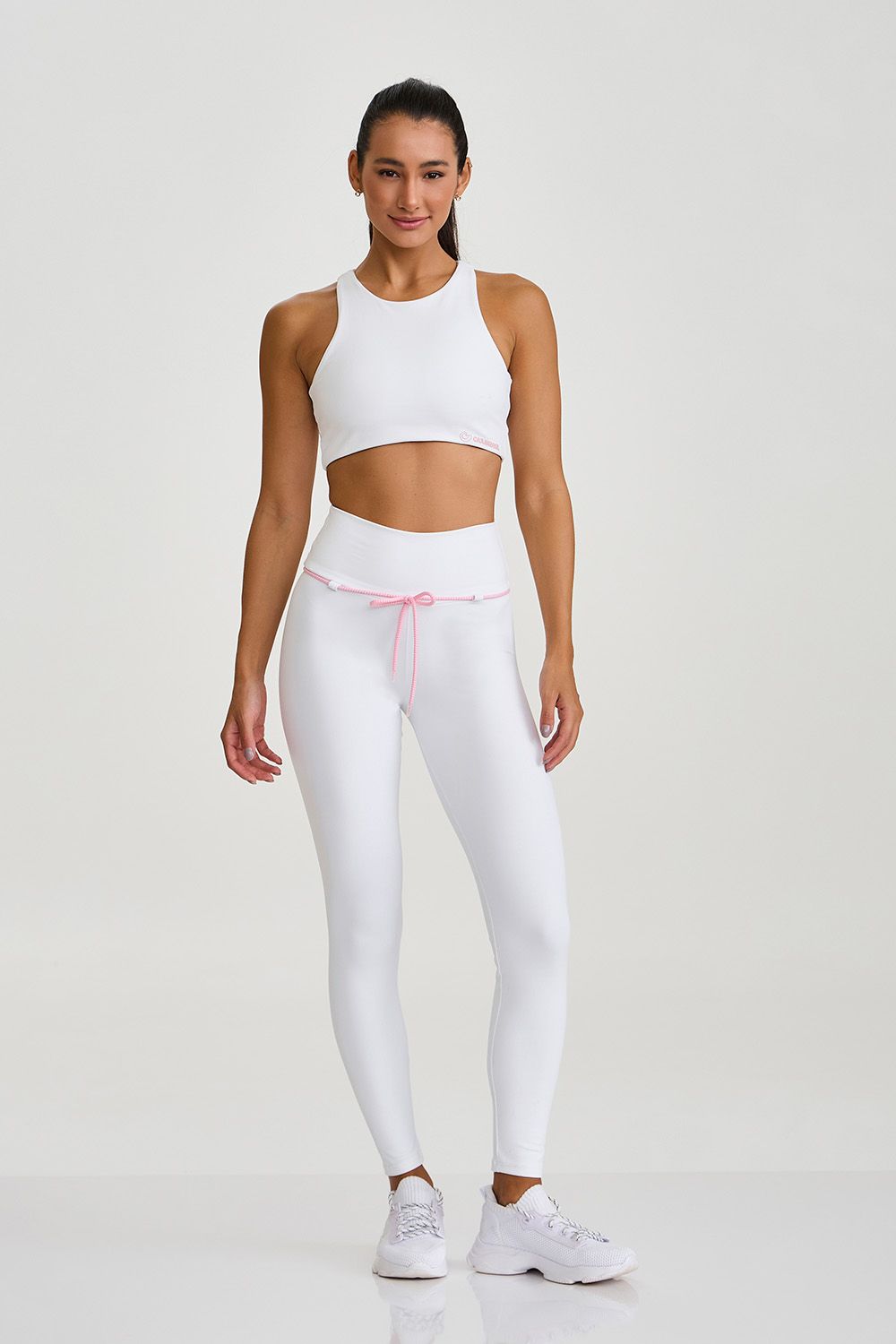 Legging Com Cadarço Branco Caju Brasil