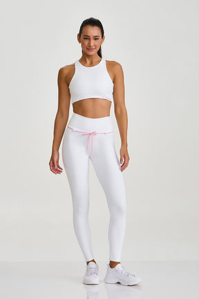 Legging Com Cadarço Branco Caju Brasil
